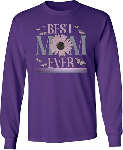 Best Mom Ever - Butterfly and Floral Mothers Day Long Sleeve T-Shirt in Kuwait
