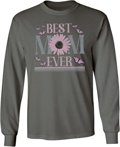 Best Mom Ever - Butterfly and Floral Mothers Day Long Sleeve T-Shirt in Saudi Arabia