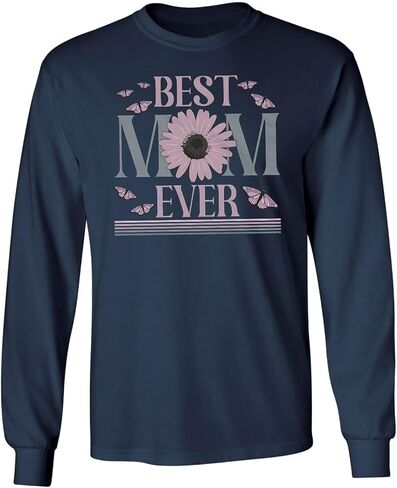 Best Mom Ever - Butterfly and Floral Mothers Day Long Sleeve T-Shirt in Saudi Arabia