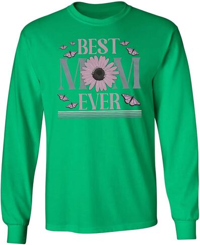 Best Mom Ever - Butterfly and Floral Mothers Day Long Sleeve T-Shirt in Saudi Arabia