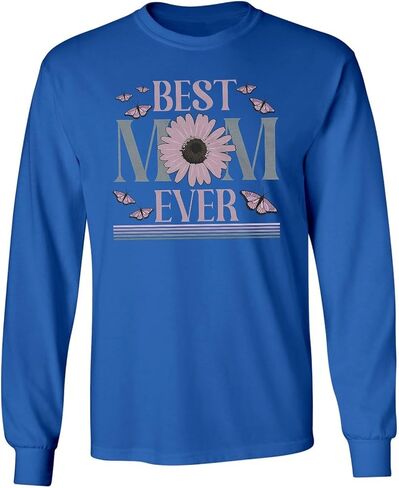 Best Mom Ever - Butterfly and Floral Mothers Day Long Sleeve T-Shirt in Saudi Arabia