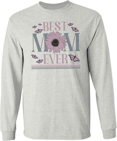 Best Mom Ever - Butterfly and Floral Mothers Day Long Sleeve T-Shirt in Saudi Arabia