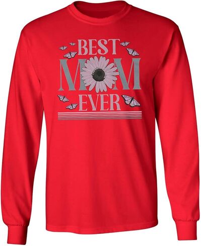 Best Mom Ever - Butterfly and Floral Mothers Day Long Sleeve T-Shirt in Saudi Arabia