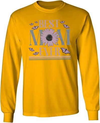 Best Mom Ever - Butterfly and Floral Mothers Day Long Sleeve T-Shirt in Saudi Arabia