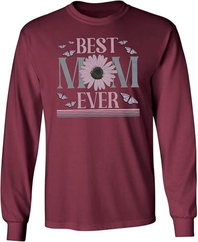 Best Mom Ever - Butterfly and Floral Mothers Day Long Sleeve T-Shirt in Saudi Arabia