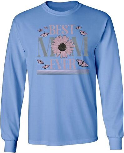 Best Mom Ever - Butterfly and Floral Mothers Day Long Sleeve T-Shirt in Saudi Arabia