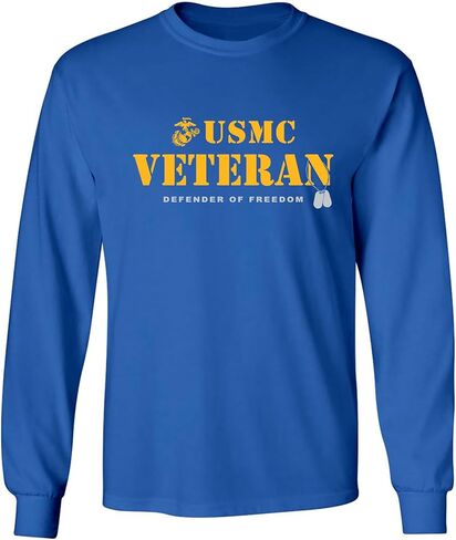 USMC Veteran Defender of Freedom Adult Long Sleeve T-Shirt in Saudi Arabia