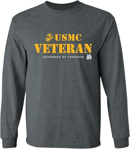 USMC Veteran Defender of Freedom Adult Long Sleeve T-Shirt in Saudi Arabia