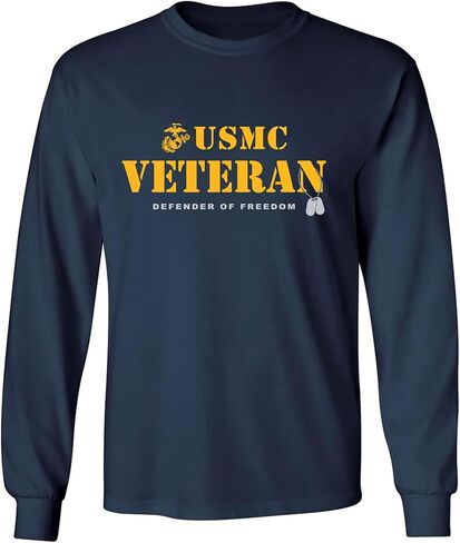 USMC Veteran Defender of Freedom Adult Long Sleeve T-Shirt in Saudi Arabia