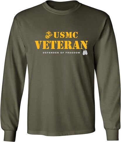 USMC Veteran Defender of Freedom Adult Long Sleeve T-Shirt in Saudi Arabia