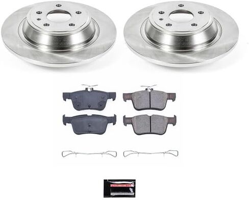 PowerStop Rear Brake Kit For Ford Fusion 2013-16 | Lincoln MKZ 2013-16 - Disc Rotors & Ceramic Brake Pads Replacement, KOE6559 in Saudi Arabia