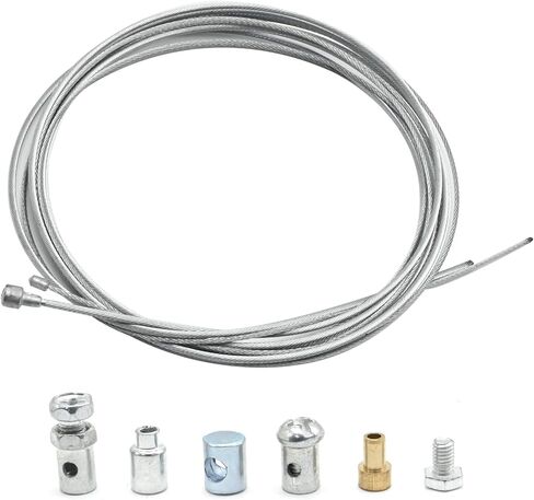 Universal Motorcycle Throttle Clutch Brake Cable Repair Kit with Clamp Nipples Replacement for Honda Motorcycle ATV Motorcross Bicycle Scooter Bike in Saudi Arabia