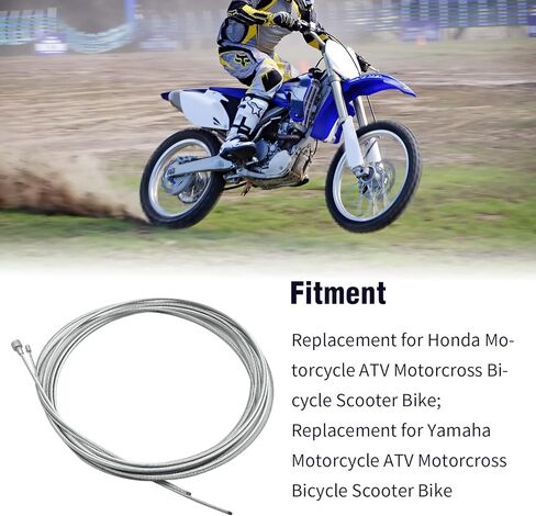 Universal Motorcycle Throttle Clutch Brake Cable Repair Kit with Clamp Nipples Replacement for Honda Motorcycle ATV Motorcross Bicycle Scooter Bike in Saudi Arabia