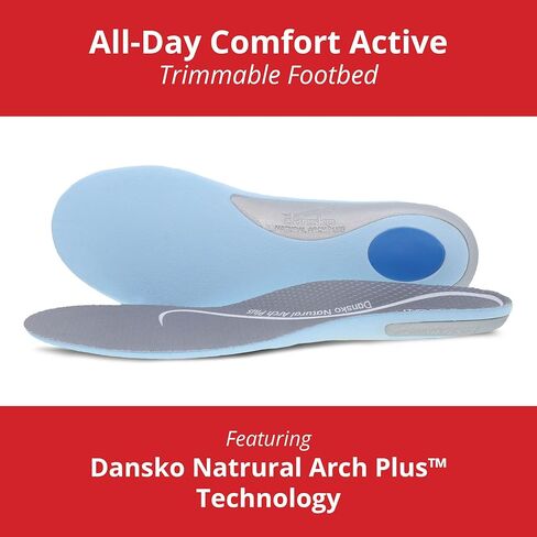Dansko Women's Trimmable All-Day Comfort Active Footbed with Dansko Natural Arch Technology - Lightweight EVA for Flexibility and Softness, Arch Stabilizer for All-Day Support Medium in Saudi Arabia