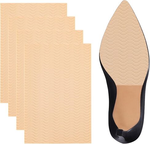 فراميندينو، 4 قطع من وسادات حماية نعل الحذاء السفلية للأحذية غير قابلة للانزلاق وغطاء سفلي للأحذية للنساء ذات الكعب العالي (بيج) in Kuwait