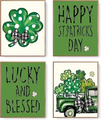 LARTSFRO Hello Spring Hello Sunshine Floral Wall Art Prints, Green Flower Poster for Room Aesthetic Vintage Prints for Nursery Baby Kids Living Room Bedroom, Spring Gifts 10x8 Inch Set of 4 Unframed in Kuwait