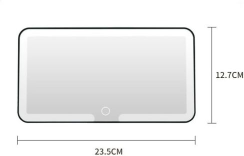Universal Car Sun Visor Vanity Mirror with LED Lights & Touch Dimming - Vamotto LED Rechargeable Makeup Mirror Vanity Mirror, 3 Color Modes, Gift for Women, Car Mirror Accessories (Black) in Saudi Arabia