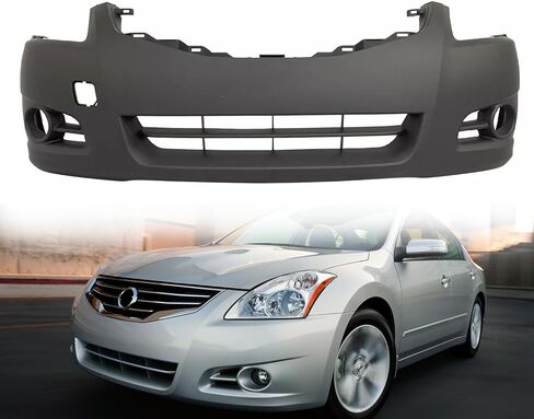 Front Bumper Cover Fascia Compatible with FOR Nissan Altima 2010 2011 2012 Sedan Primed Ready to Paint Replacement Panel 62022ZX00H 615343280523 NI1000268 in Kuwait