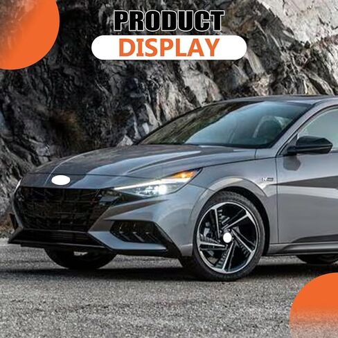 JX RACING Front Bumper Kit Assembly Compatible with Hyundai Elantra Sedan 2021-2023 Bumper Cover & Grille Grill & LED DRL Foglight & Radiator Support & Bracket 6513-F3500 86555-F3500 86510-AA000 in Kuwait