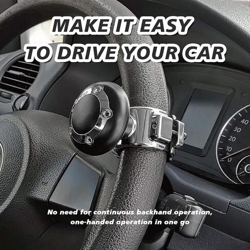 1 Pack Steering Wheel Knob Spinner, Suicide Knob for Steering Wheel, Boat Steer Wheels Up to 1.6" Vehicle Power Handle Ball for Effortless Spinning Universal for Truck Semi Tractor in Kuwait