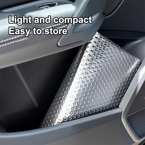 Car Steering Wheel Sun Shade Cover for Subaru Forester 2015-2026 Foldable Aluminum Foil Heat Insulation Protector UV Protection Accessories in Kuwait