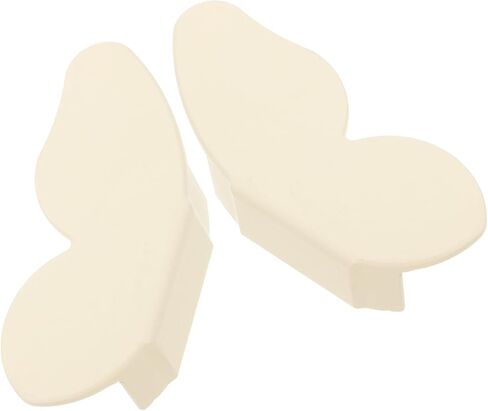 مقابض أبواب خزانة الفراشة من VALICLUD زوج واحد من مقابض أدراج خزانة الملابس الصغيرة باللون الكريمي الفاتح ومسافة فتحة 32 مم لأثاث غرفة خزانة الملابس وخزانة الأحذية in Kuwait