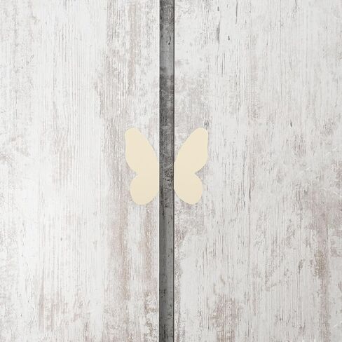 مقابض أبواب خزانة الفراشة من VALICLUD زوج واحد من مقابض أدراج خزانة الملابس الصغيرة باللون الكريمي الفاتح ومسافة فتحة 32 مم لأثاث غرفة خزانة الملابس وخزانة الأحذية in Kuwait