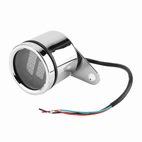 CHICIRIS Motorcycle LED Tachometer Electronic Speedometer Gauge, Metal 2 in 1 Odometer, Universal Fitment for All Bikers in Saudi Arabia