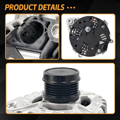 Alternator 12V 150A Compatible with Mercedes-Benz CLA250 2014-2019 L4 2.0L, GLA250 2015-2020 L4 2.0L, 0125711055 0125711030 in Kuwait