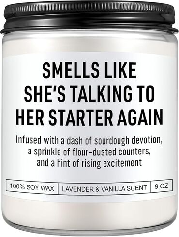 Funny Sourdough Starter Candle, Sourdough Gifts for Women, Unique Gifts for Sourdough Bakers, Bread Makers, Enthusiasts & Lovers, Sour Dough Accessories, Birthday, Mothers Day Baking Presents in Saudi Arabia