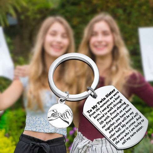 سلسلة مفاتيح UJIMS للأخت التوأم أنا لأتصل بأختي التوأم هدية العروس مجوهرات شقيقة من هدية عيد ميلاد الأخت in Saudi Arabia