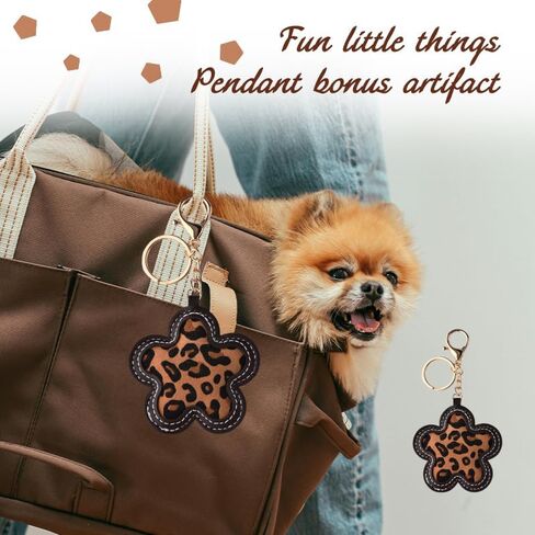 Leopard Printed Flower Shaped Keychain Cheetah Print Floral Bag Charm Flower Pendant Keyring for Women Backpack Purse Handbag Decor Bags Charm Accessories Keys Holder Car Door Key Organizer in Kuwait