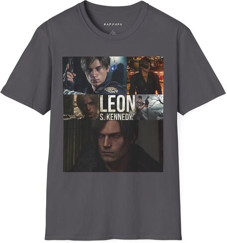 Leon S. Kennedy Collage T-Shirt | Video Game Character Tee in Saudi Arabia