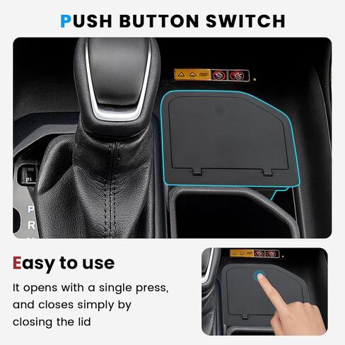 2PCS Center Console Cup Holder Organizer Compatible with 2023 2024 2025 2026 Toyota Grand Highlander Insert Coin Storage Box Interior Accessories in Kuwait