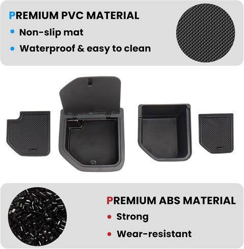 2PCS Center Console Cup Holder Organizer Compatible with 2023 2024 2025 2026 Toyota Grand Highlander Insert Coin Storage Box Interior Accessories in Kuwait