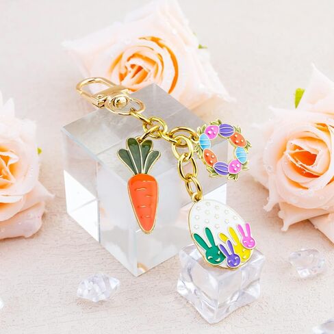 Easter Gifts for Women Easter Basket Stuffers for Girls Christian Gifts for Women Cute Kawaii Bunny Stuff Bunnies Keychain for Teens Girls Funny Rabbit Decor Inspirational Jewelry in Kuwait