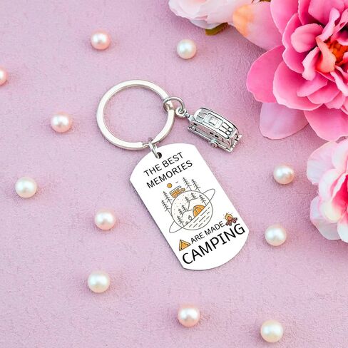 Camping Essentials Cool Rv Stuff Camper Keychain Happy Camper Decor Camping Gifts For Women Campfire Travel Trailer Accessories Rv Gifts For Women Men Birthday Christmas in Saudi Arabia