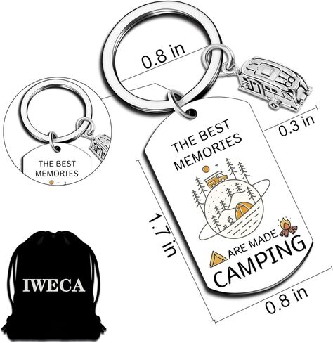 Camping Essentials Cool Rv Stuff Camper Keychain Happy Camper Decor Camping Gifts For Women Campfire Travel Trailer Accessories Rv Gifts For Women Men Birthday Christmas in Saudi Arabia