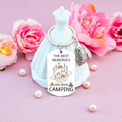 Camping Essentials Cool Rv Stuff Camper Keychain Happy Camper Decor Camping Gifts For Women Campfire Travel Trailer Accessories Rv Gifts For Women Men Birthday Christmas in Saudi Arabia