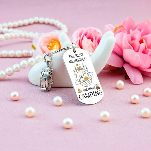 Camping Essentials Cool Rv Stuff Camper Keychain Happy Camper Decor Camping Gifts For Women Campfire Travel Trailer Accessories Rv Gifts For Women Men Birthday Christmas in Saudi Arabia