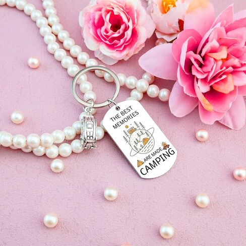 Camping Essentials Cool Rv Stuff Camper Keychain Happy Camper Decor Camping Gifts For Women Campfire Travel Trailer Accessories Rv Gifts For Women Men Birthday Christmas in Saudi Arabia