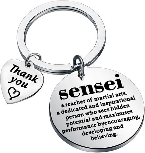 FEELMEM Sensei Noun Definition Keychain Taekwondo Lover Jewelry Martial Art Coach Gift Taewkondo Instructor Thank You Gift in Saudi Arabia