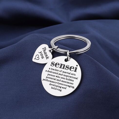 FEELMEM Sensei Noun Definition Keychain Taekwondo Lover Jewelry Martial Art Coach Gift Taewkondo Instructor Thank You Gift in Saudi Arabia