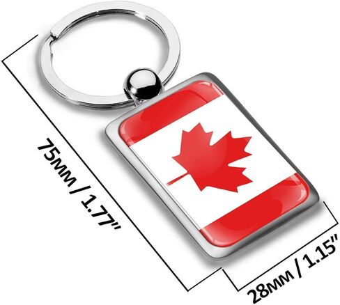3D Metal Canada Canadian National Flag Keyring Key Chain Gift Men Women Keychain Giftbox KK 226 in Saudi Arabia