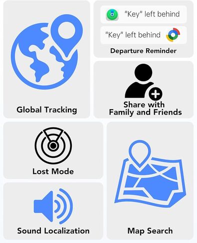 علامات تعقب الهواء 2026، محدد موقع العناصر لأجهزة Android وiOS، العلامات الذكية لتعقب البلوتوث المتوافقة مع Apple Find My (iOS) وGoogle Find Hub (Android) للمفاتيح والأمتعة والمحفظة والمركبات باللون الأسود (4 عبوات) in Kuwait