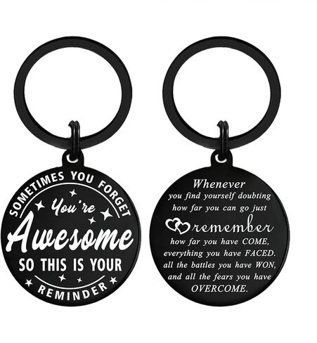 Inspirational Gifts for Men Fathers Day Christmas Birthday, Positive Quotes Keychain for Him, You're Awesome Key Chain in Kuwait