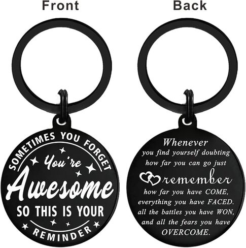 Inspirational Gifts for Men Fathers Day Christmas Birthday, Positive Quotes Keychain for Him, You're Awesome Key Chain in Kuwait
