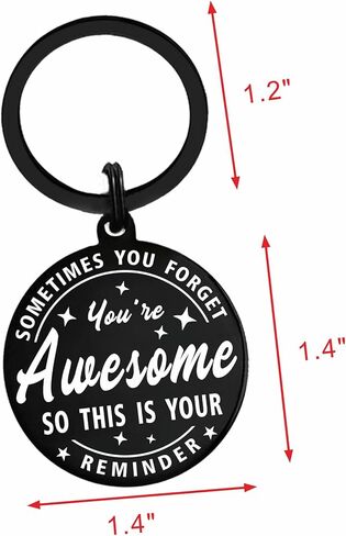 Inspirational Gifts for Men Fathers Day Christmas Birthday, Positive Quotes Keychain for Him, You're Awesome Key Chain in Kuwait