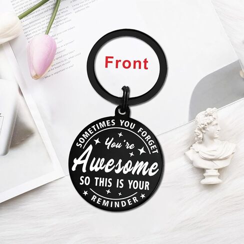 Inspirational Gifts for Men Fathers Day Christmas Birthday, Positive Quotes Keychain for Him, You're Awesome Key Chain in Kuwait