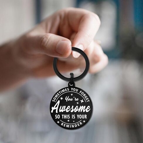 Inspirational Gifts for Men Fathers Day Christmas Birthday, Positive Quotes Keychain for Him, You're Awesome Key Chain in Kuwait